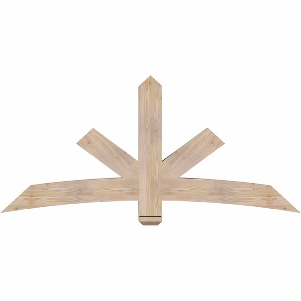 Ekena Millwork Alberta Smooth Timber Gable Bracket, Douglas Fir, 72"W x 33"H x 5 1/2"D x 5 1/2"F, 11/12 Pitch GBW072X33X0606ALB00SDF - main